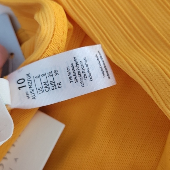 SEA level swim casablanca mid bikini bottom sunflower size 6 - Picture 9 of 10